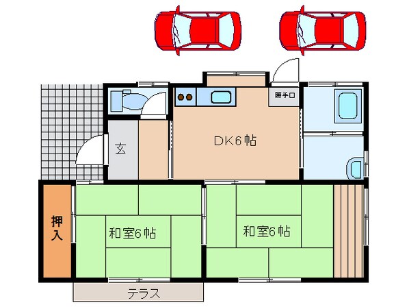 中村様貸家(門前2)Ｂの物件間取画像